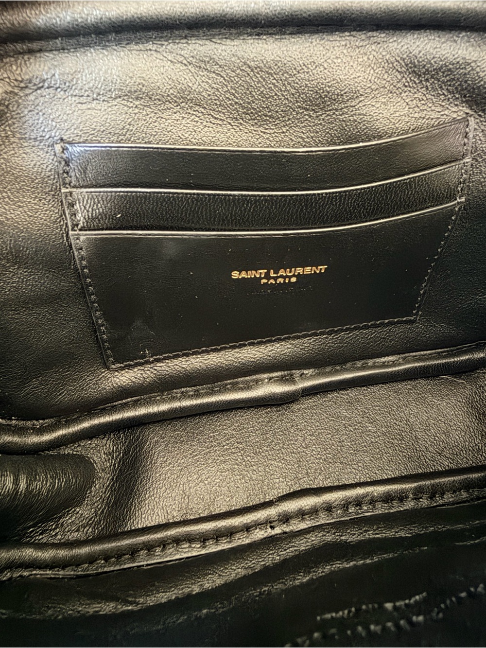 Brand new ✨Saint Laurent Beige Suede Lou Camera Bag with Gold Hardware - Picture 7 of 8